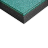 Rubber mat, shock absorbing particles in the range