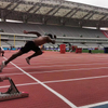 Air permeable sports track