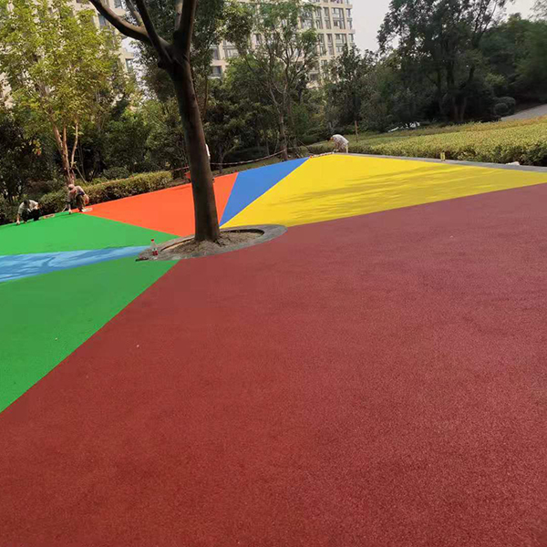 Color EPDM rubber particles installed at Hangzhou East Station